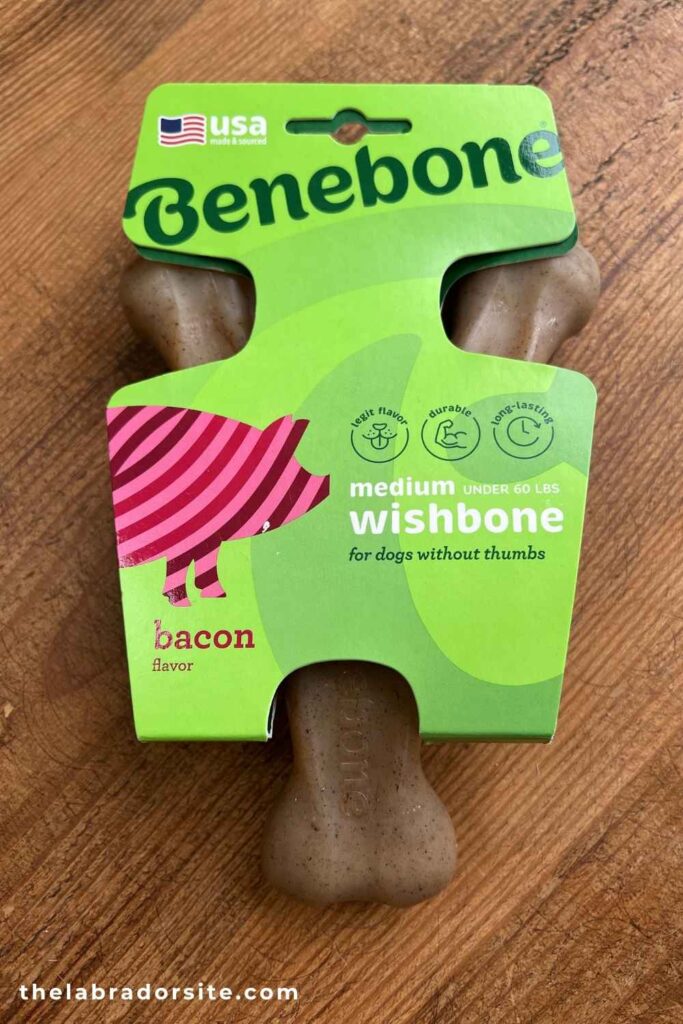 photo of a benebone wishbone dog chew toy