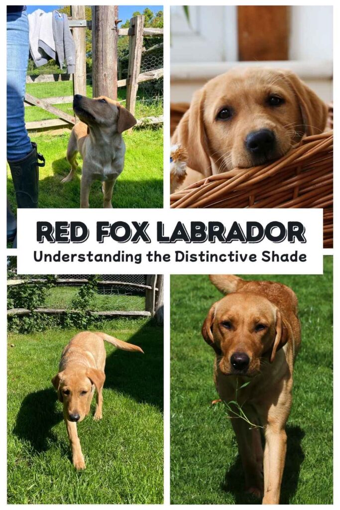 collage of four photos of fox red labs